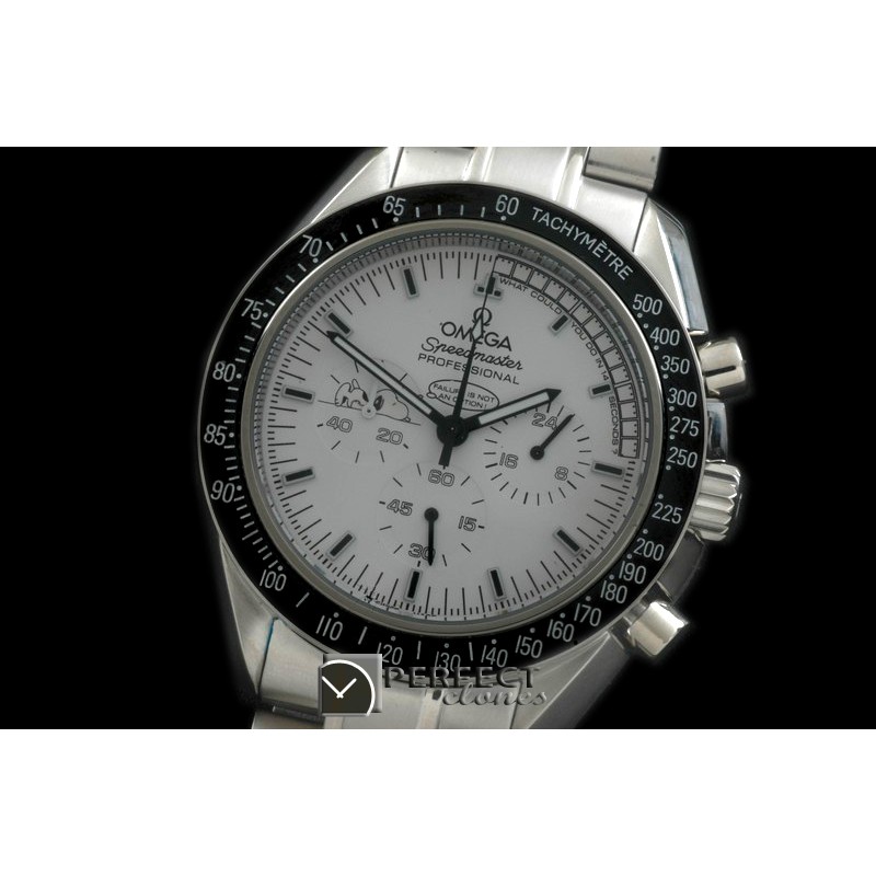 OMSP00161S Speedmaster Snoppy SS/SS White OS2Quartz