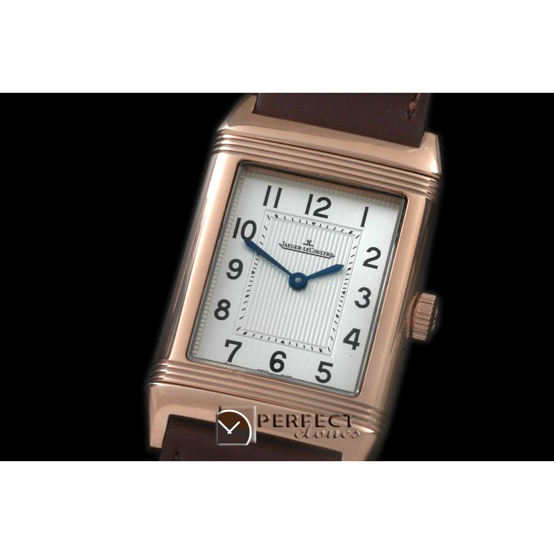 JLR-121 Reverso Classique RG;LE White Num Jap Quartz