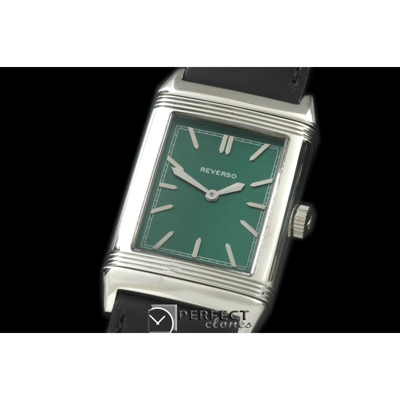 JLR-095 Reverso Classique SS/LE Green Stk Jap Quartz