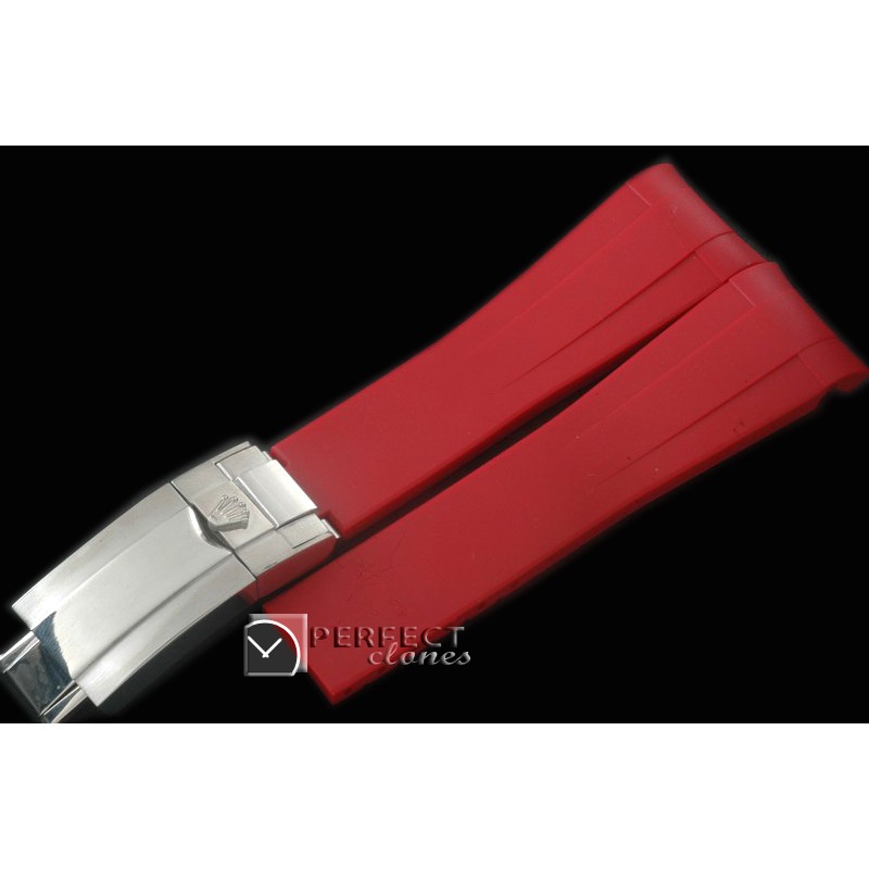 RLRU10005 Red Rubber Strap 20/18 with Insignia Clasp