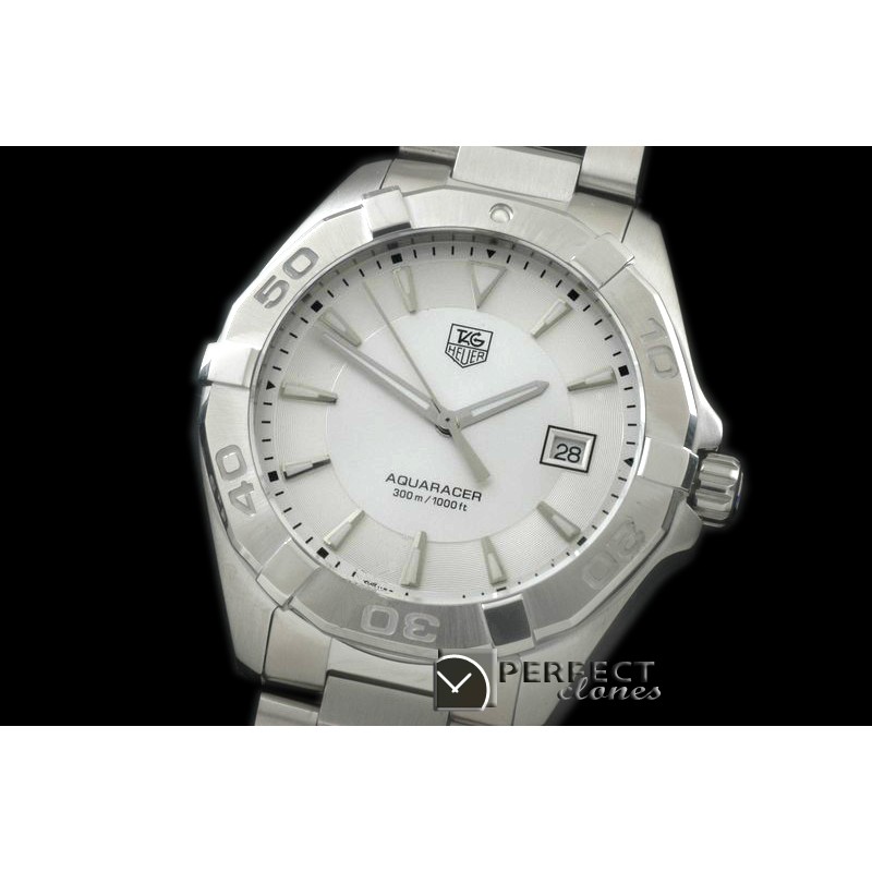 TGAQ01021 AquaRacer 300M SS/SS White Jap Qtz