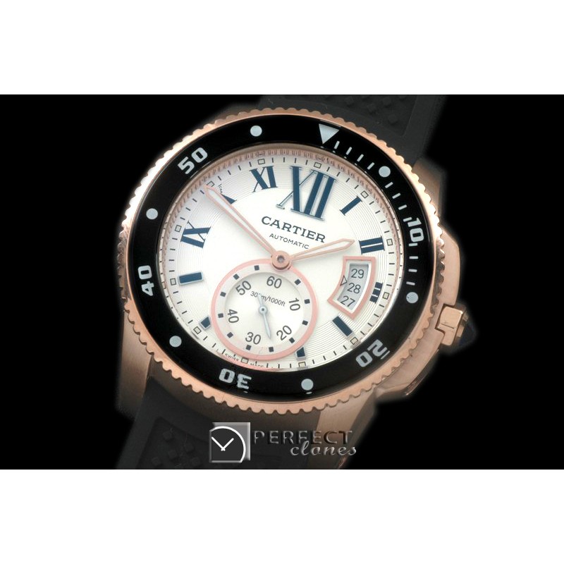 CARCC00196R Calibre de Cartier Diver RG/RU White 2813