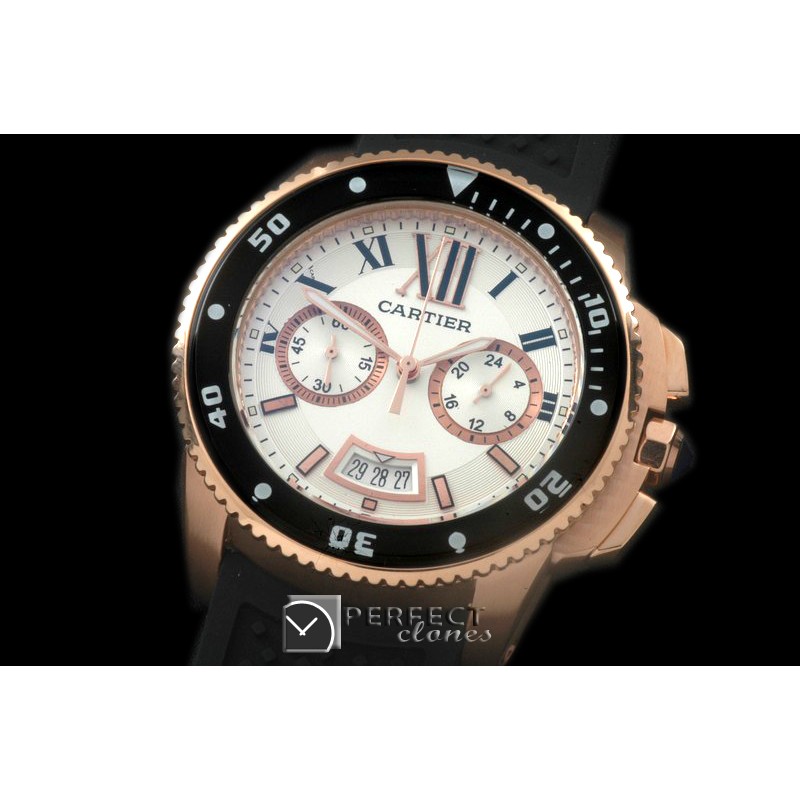 CARCC00211R Calibre de Cartier D-Chrono RG/RU White OS20