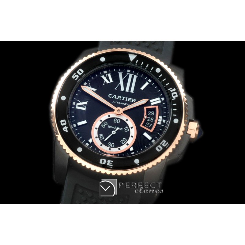 CARCC00190R Calibre de Cartier Diver PVD/RG/RU Black 2813
