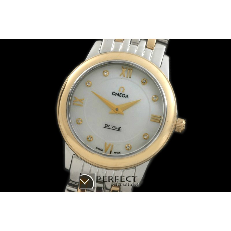OMPRE-114 Deville Prestige SS/YG MOP White Jap Qtz