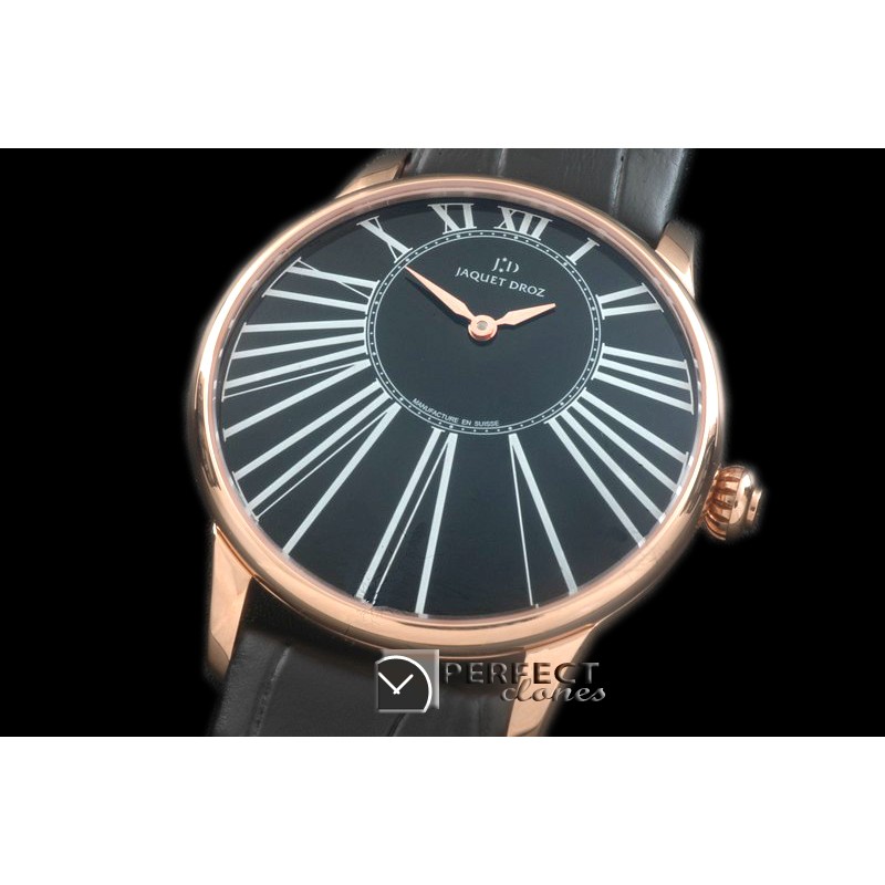 JZ10027 Petite Heure Minute RG/LE Black ST 8003