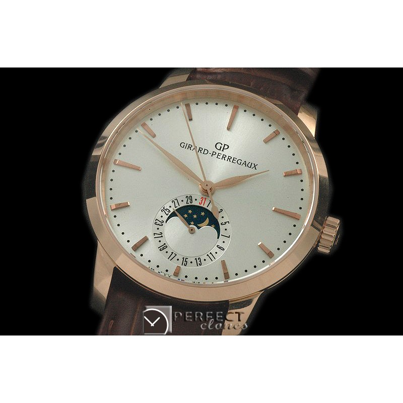 GP10011 1966 Date-Moonphase RG/LE White M-9015