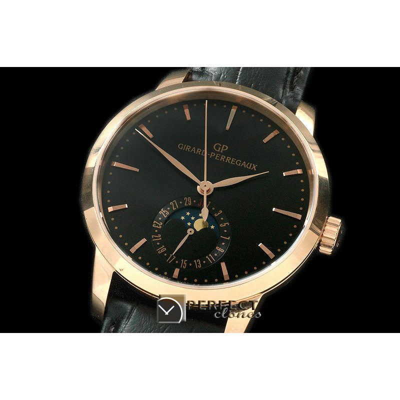 GP10012 1966 Date-Moonphase RG/LE Black M-9015