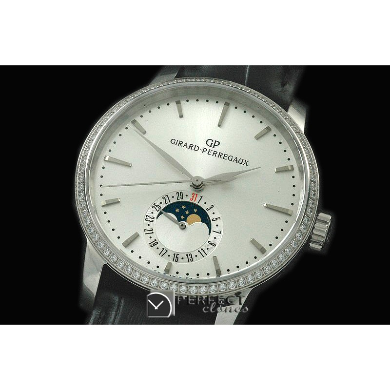 GP10001D 1966 Date-Moonphase SS/LE White M-9015