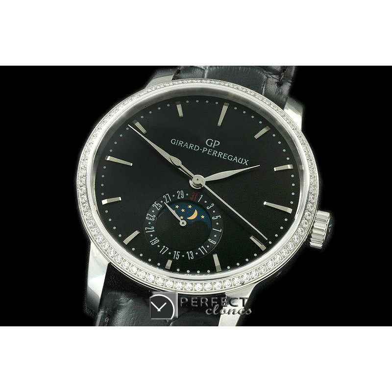 GP10002D 1966 Date-Moonphase SS/LE Black M-9015