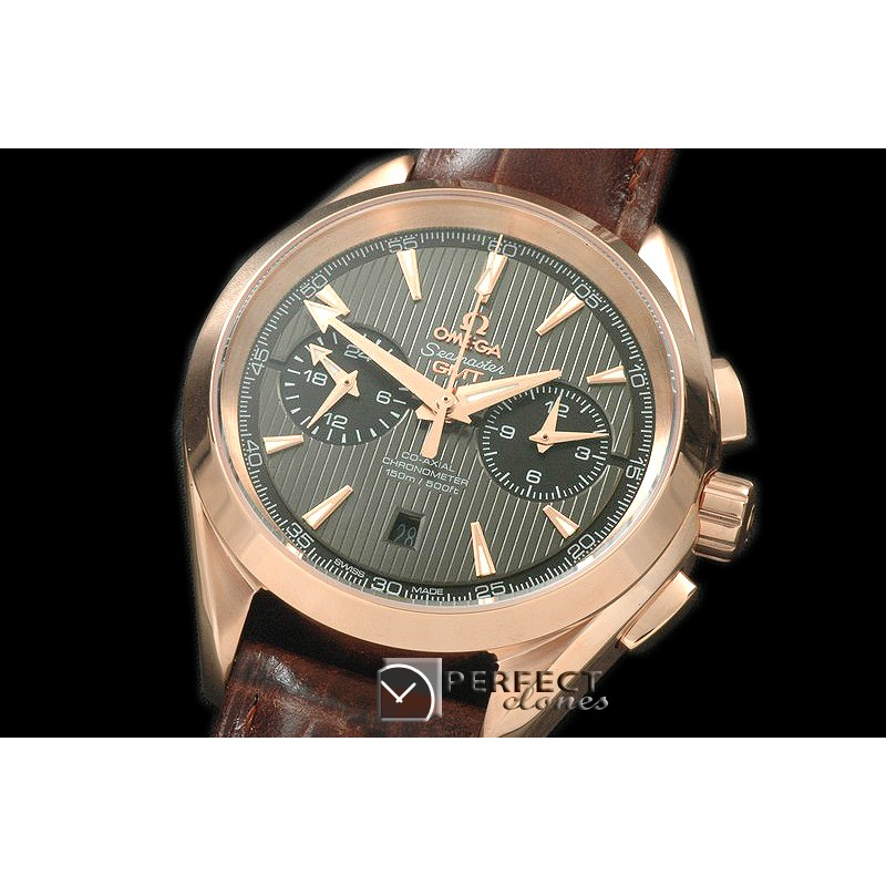 OMATC43-112 Aqua Terra Chronograph RG/LE Grey A-7750