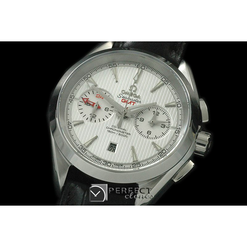 OMATC43-101 Aqua Terra Chronograph SS/LE White A-7750