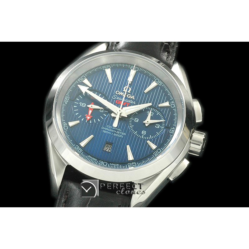 OMATC43-104 Aqua Terra Chronograph SS/LE Blue A-7750
