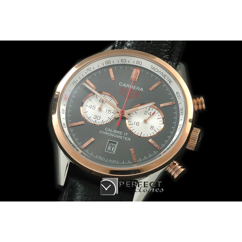 TG16-109 Carrera 16 Chrono SS/RG/LE Blue Jap OS20 Qtz