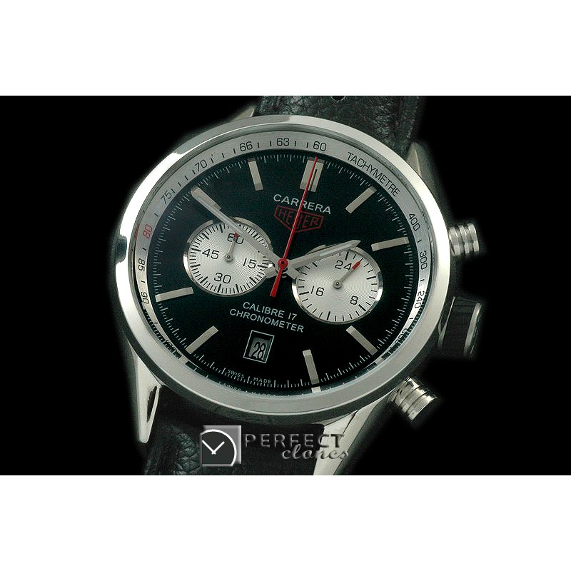 TG16-102 Carrera 16 Chrono SS/LE Black Jap OS20 Qtz