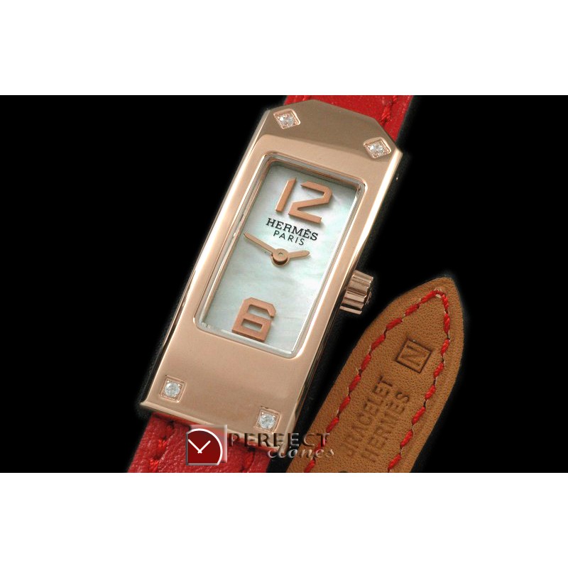 HE-KELLY-162 Kelly 2 Long RG/LE/Diam White/Togo Swiss Quartz