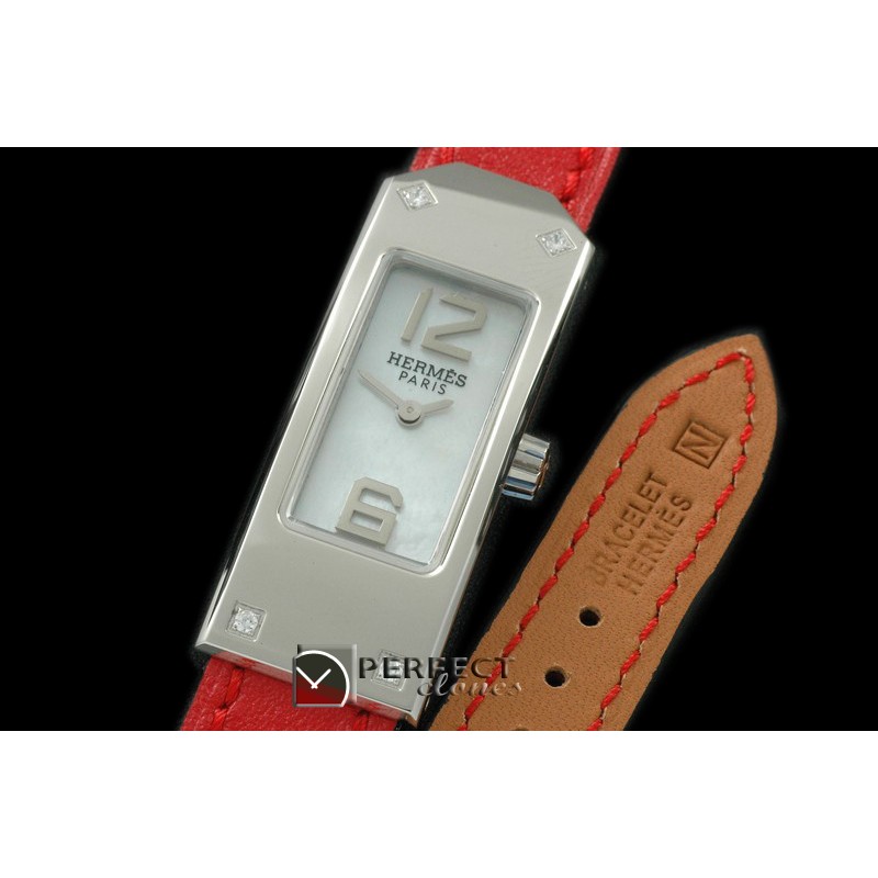 HE-KELLY-152 Kelly 2 Long SS/LE/Diam White/Togo Swiss Quartz