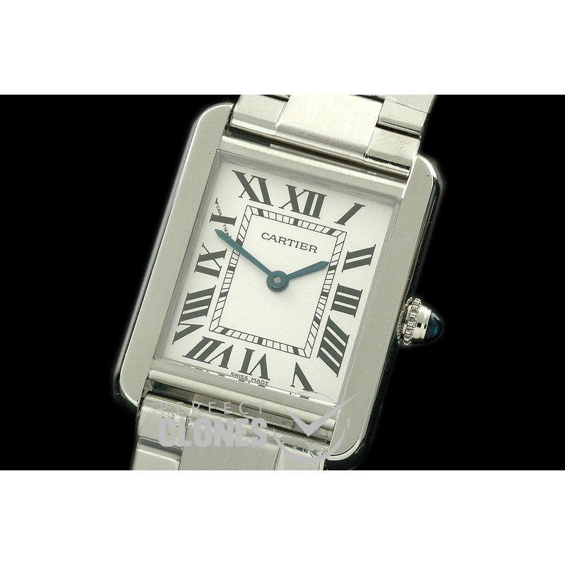 0CAR-TS-081 Tank Solo Ladies SS/SS White Swiss Quartz