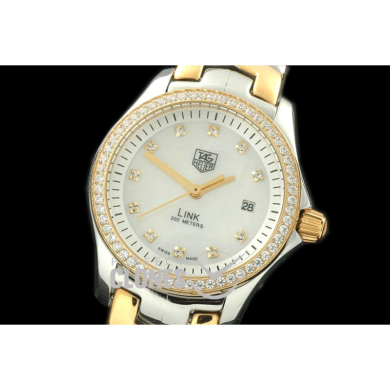 0 0 TGLL00046D Link Sports Ladies SS/YG White Diamonds S-Qtz