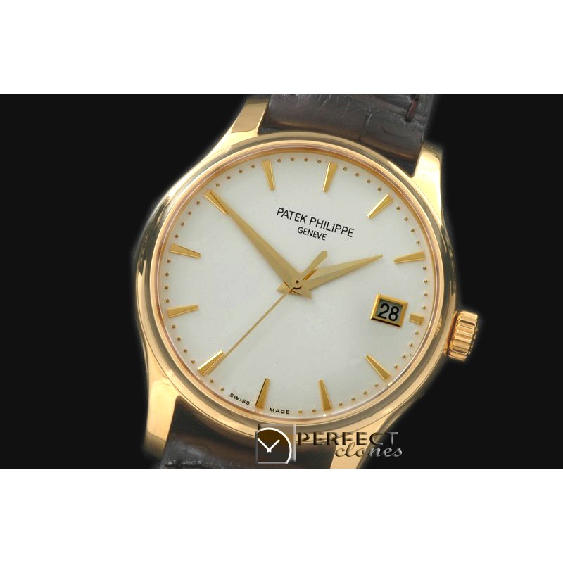 PP00821 5227 Calastrava 18K Wrapped Champagne Gold White Miyota 9015/Calibre 324
