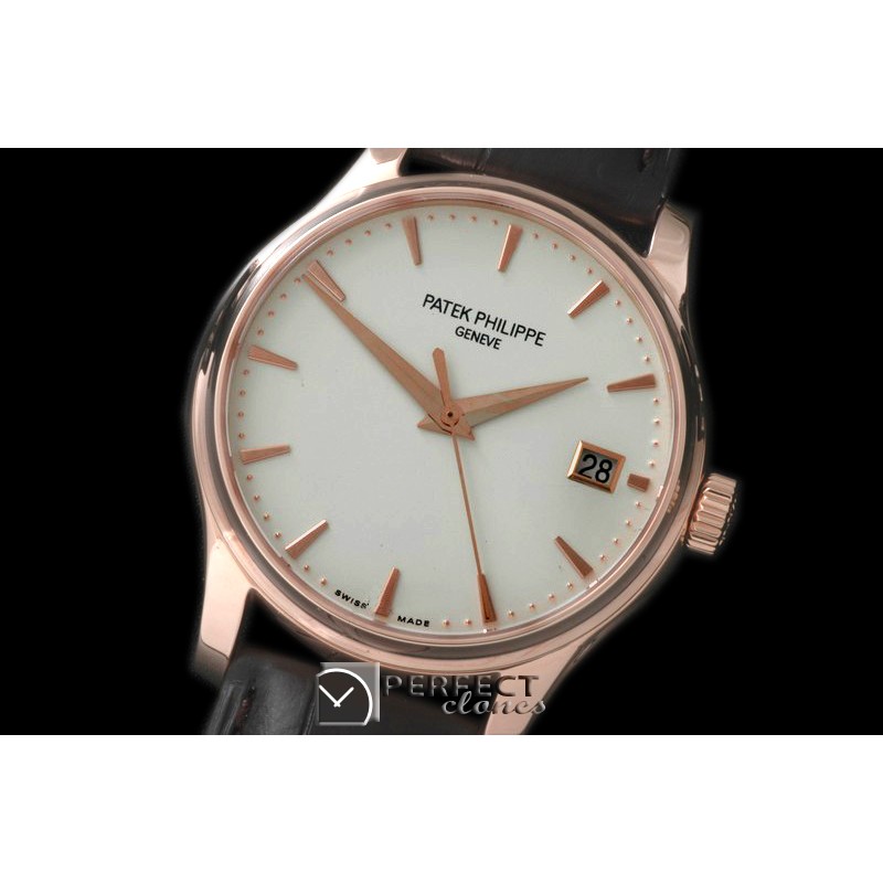 PP00816 5227 Calastrava 18K Wrapped Rose Gold White Miyota 9015/Calibre 324
