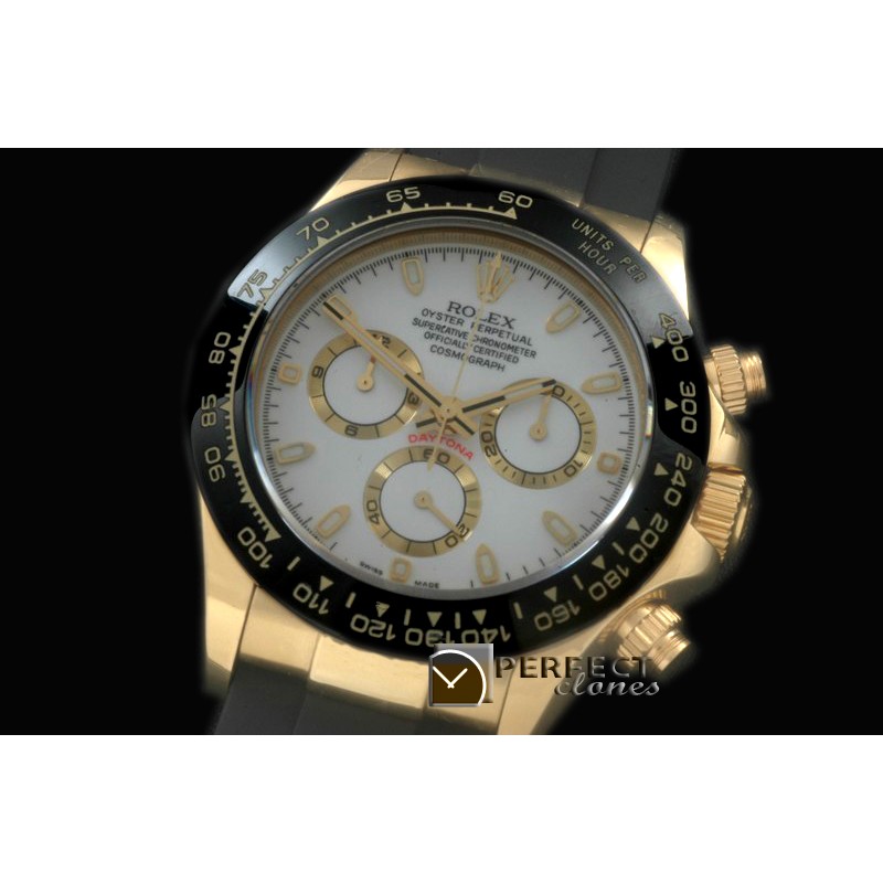 RLDF01061R Daytona 116528 YG/RU White Stk A-775Sec@6 28800