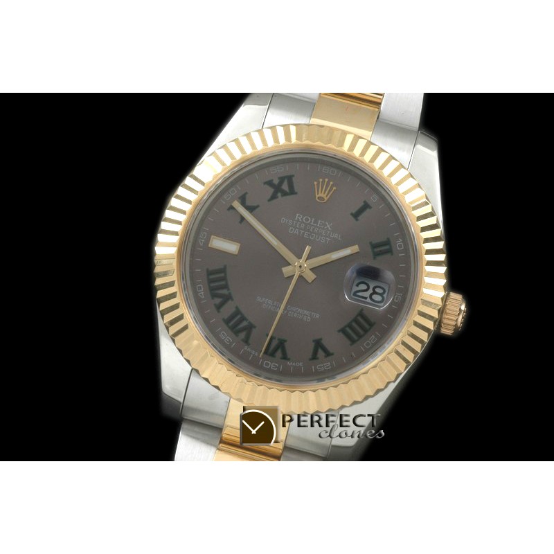 R41DJT08033 SS Oyster/Fluted Grey Roman Asian Eta 2836