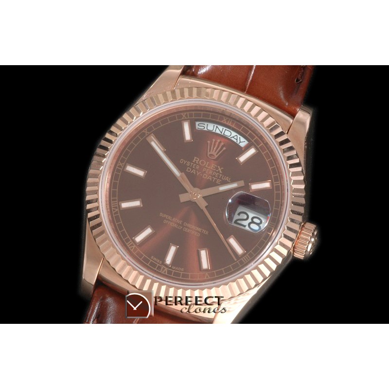 RL36DD-RG-18K-105 118135 Brown Stk RG Swiss 2836