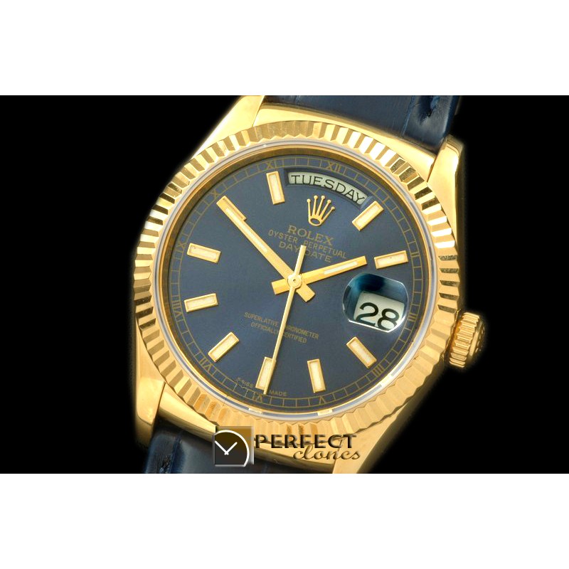 0 0 RL36DD-YG-18K-105 118138 Blue Stk YG Swiss 2836