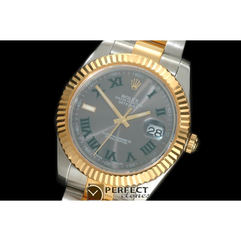0 RL41DJ-18K-123 116333 Grey Roman TT Swiss 2836