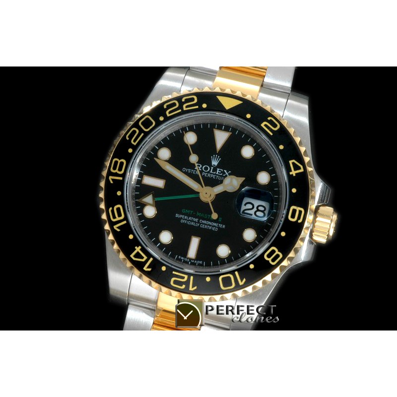 RLGT-18K-101 116713 Black TT GMT Swiss 2836