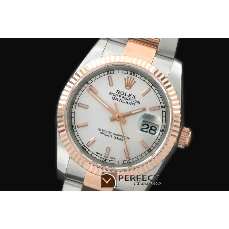 RDJMTR00302 RG/SS Fluted Oyster White Stk 2836