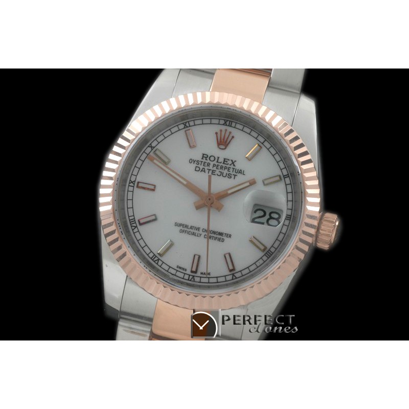 RDJMTR00301 RG/SS Fluted Oyster P-White Stk 2836
