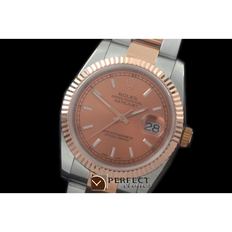 RDJMTR00306 RG/SS Fluted Oyster R-Gold Stk 2836