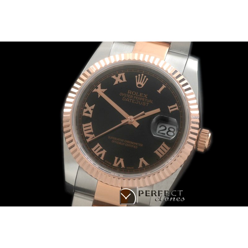 RDJMTR00313 RG/SS Fluted Oyster Black Roman 2836