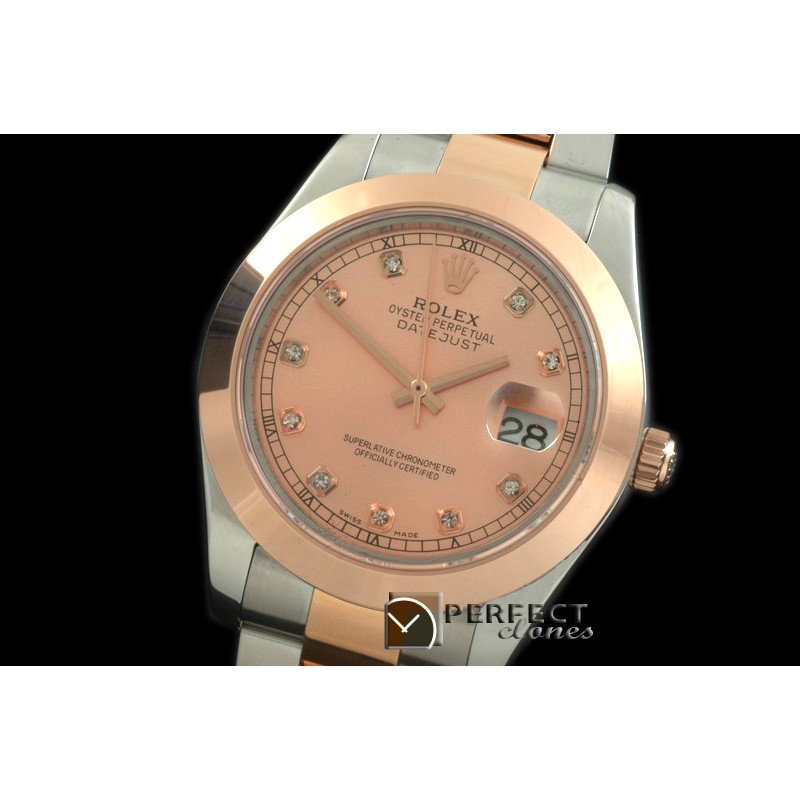 R41DJTR09015 SS Oyster/Smooth Rose Gold Diam Asian Eta 2836