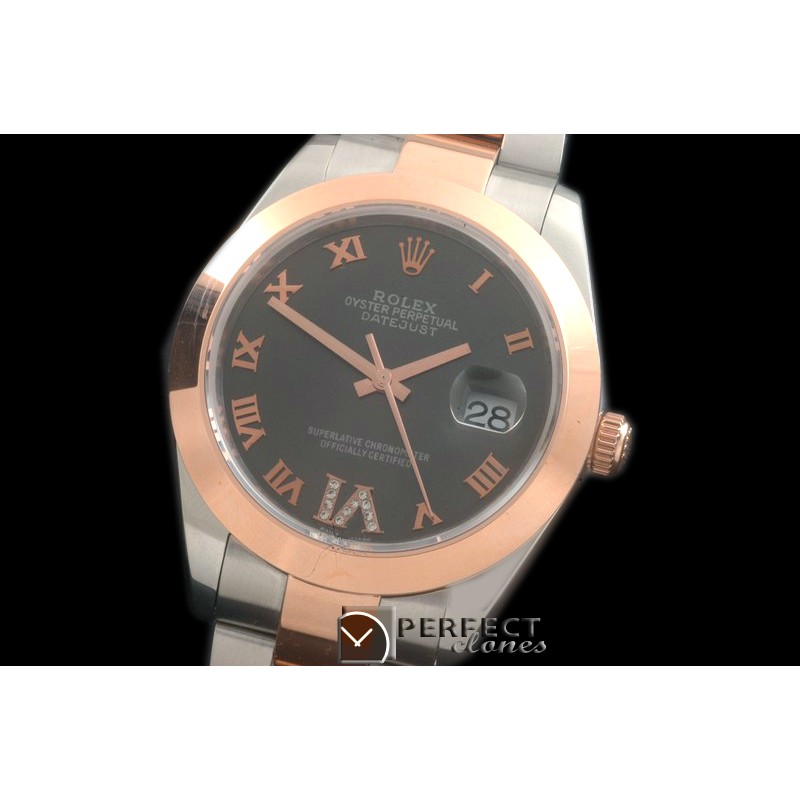 R41DJTR00223 SS/RG Oyster Smooth Grey Roman Asian 2836