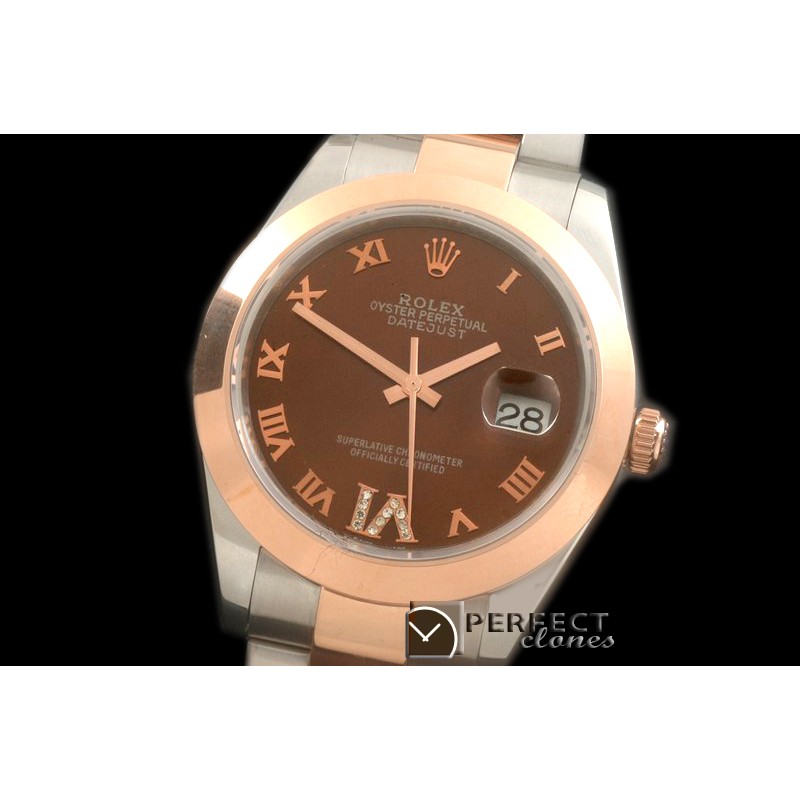 R41DJTR00224 SS/RG Oyster Smooth Brown Roman Asian 2836