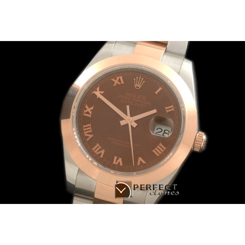 R41DJTR00246 SS/RG Oyster Smooth Brown Roman Asian 2836
