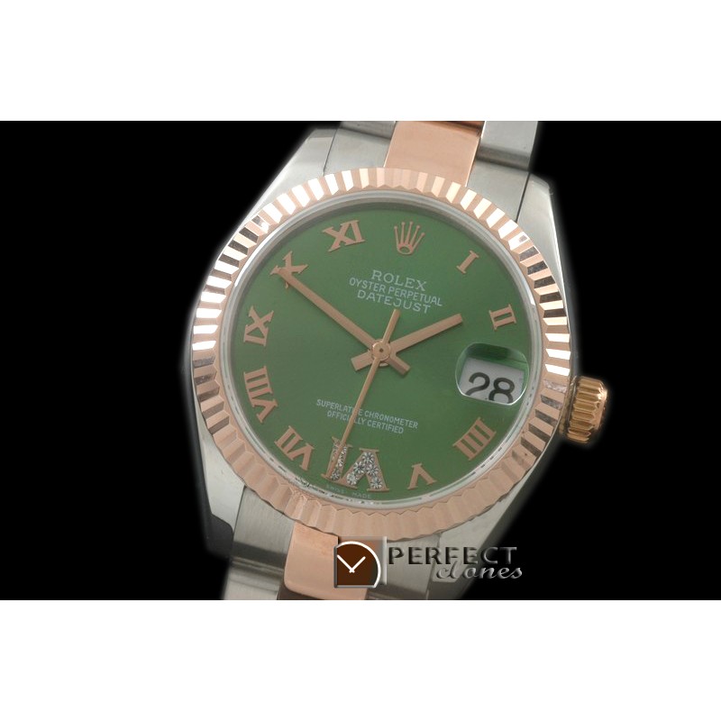 RDJmTR00346 SS/RG Oyster Green Roman 2836