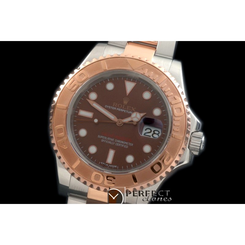 RYMENTR00008 2016 116621 Yachtmaster Men SS/RG Brown A-2836