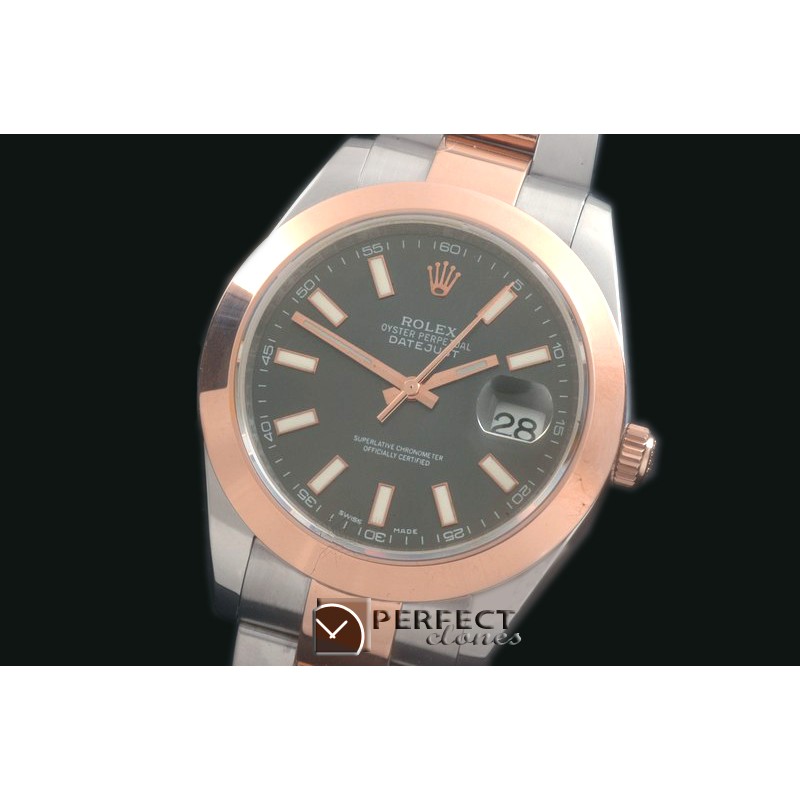 R41DJTR00204 SS/RG Oyster Smooth Grey Sticks Asian 2836