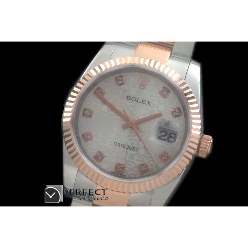 RDJMTR00336 RG/SS Fluted Oyster Jul White Diam 2836