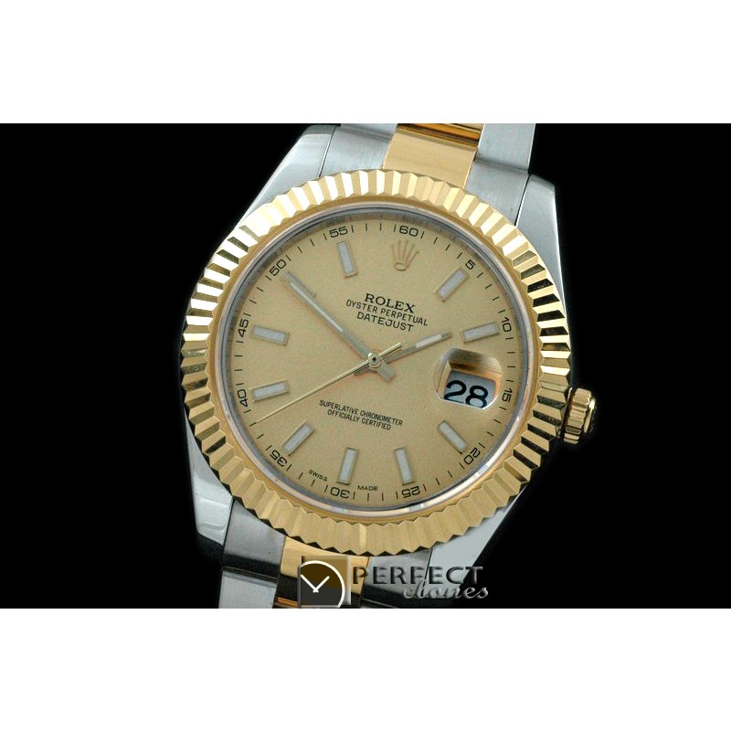 0 0 RL41DJ-18K-105 116333 Gold Stk TT Swiss 2836