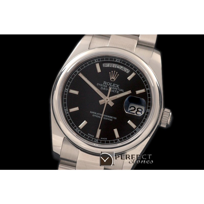 RLDDS60057 DayDate Smooth Black SS/SS Asian Eta 2836