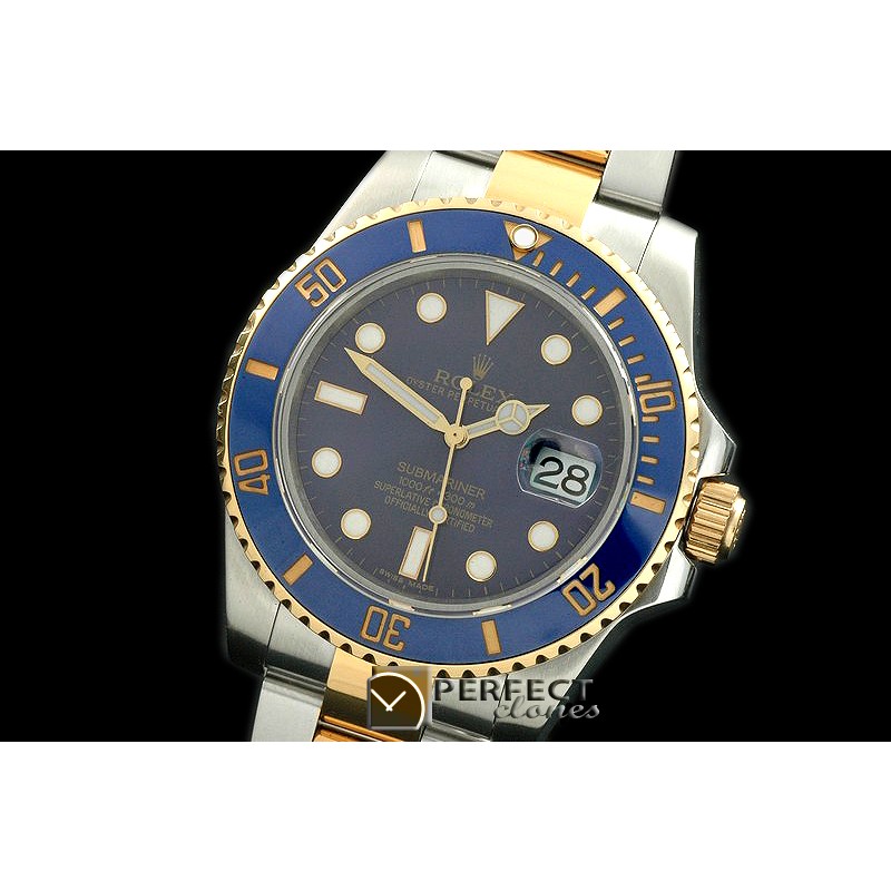 RLS-SW-112 116613LB Blue SS/YG Sub Swiss Eta 2836