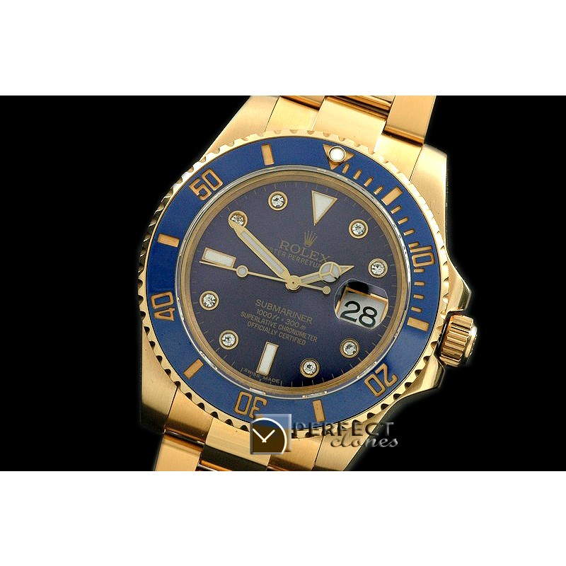 RLS-SW-124 116618LB Black YG Sub Swiss Eta 2836