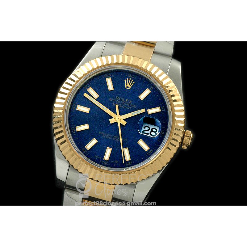 0 0 RL41DJ-18K-104 116333 Blue Stk TT Swiss 2836