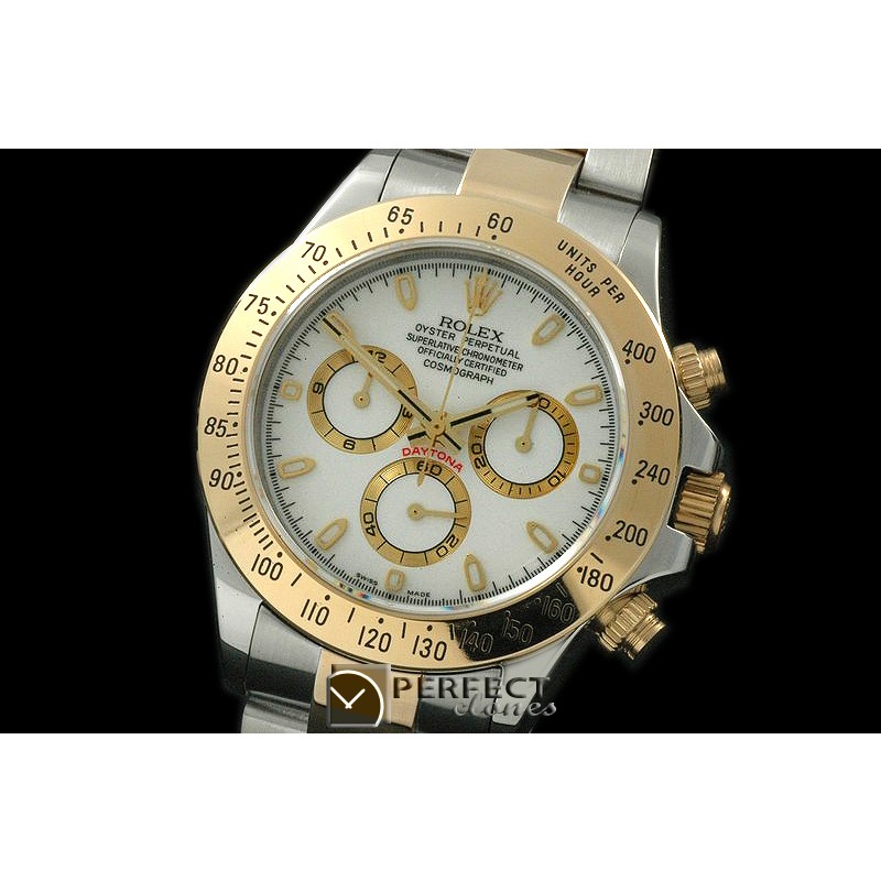 RLDT00101A Daytona 116523 YG/SS White Stick A-7750 Sec@6 28800
