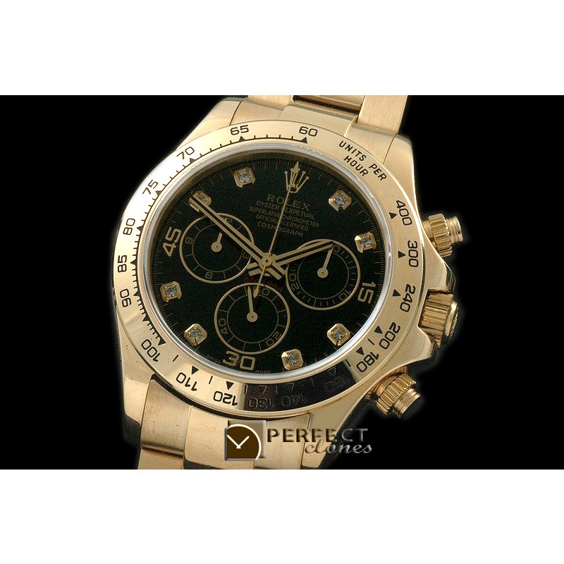 RLDF00125A Daytona 116508 YG/YG Black Diam A-7750/4130